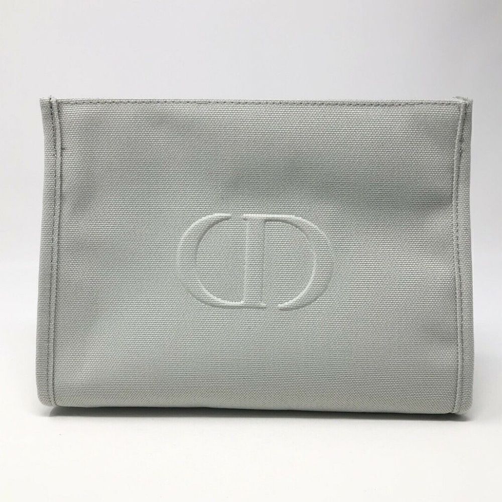 Christian Dior Gray Trousse Pouch Cosmetic Bag